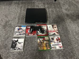 PS 3 with 7 games with 1 controller