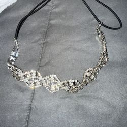 rhinestone and crystal elastic headband