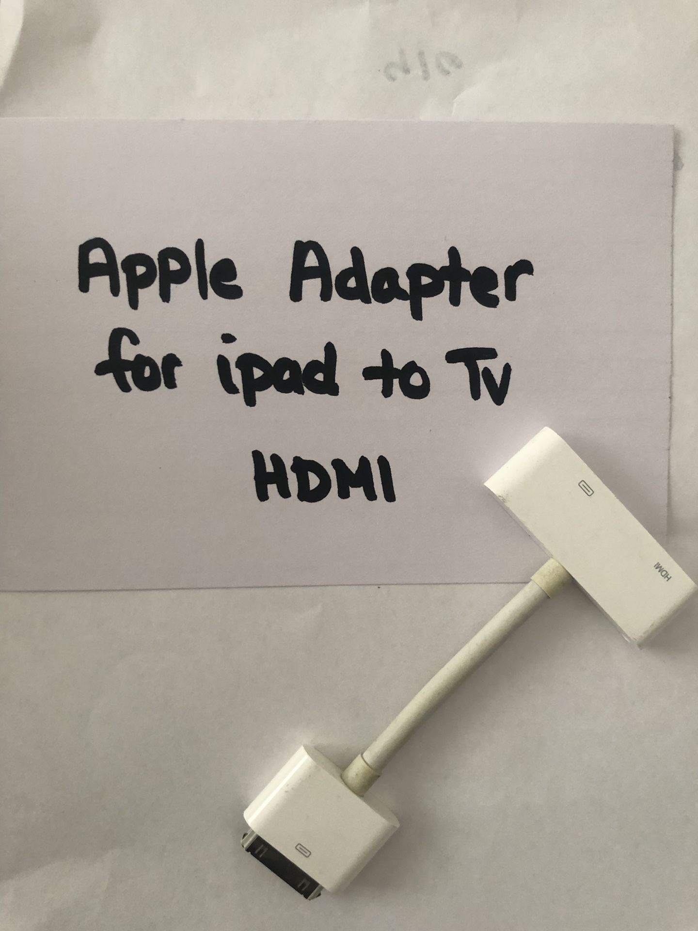 Apple adapter for iPad to TV