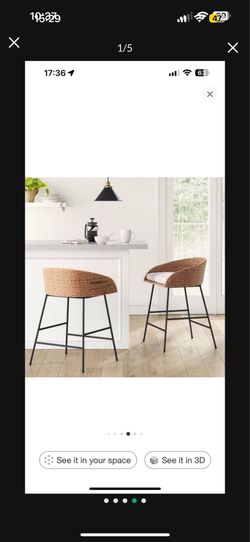 Ratan countertop height chairs