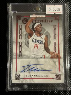 2019-20 Panini Chronicles Excalibur Terrance Mann Apprentice RC Auto Clippers