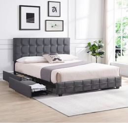 Brand new queen, size storage bed with mattress