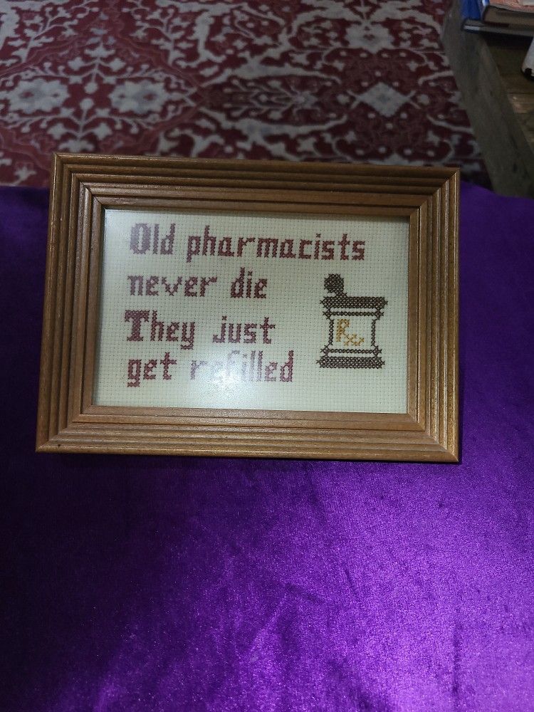 Counted Cross Stitch, Pharmacy