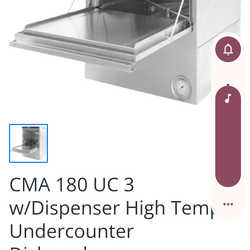 180 UC commercial dishwasher
