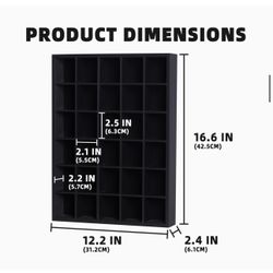 Black Shot Glass Display Case 30 Slots