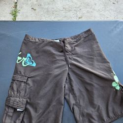 Roxy X Quicksilver Y2K Surf Board Shorts 
