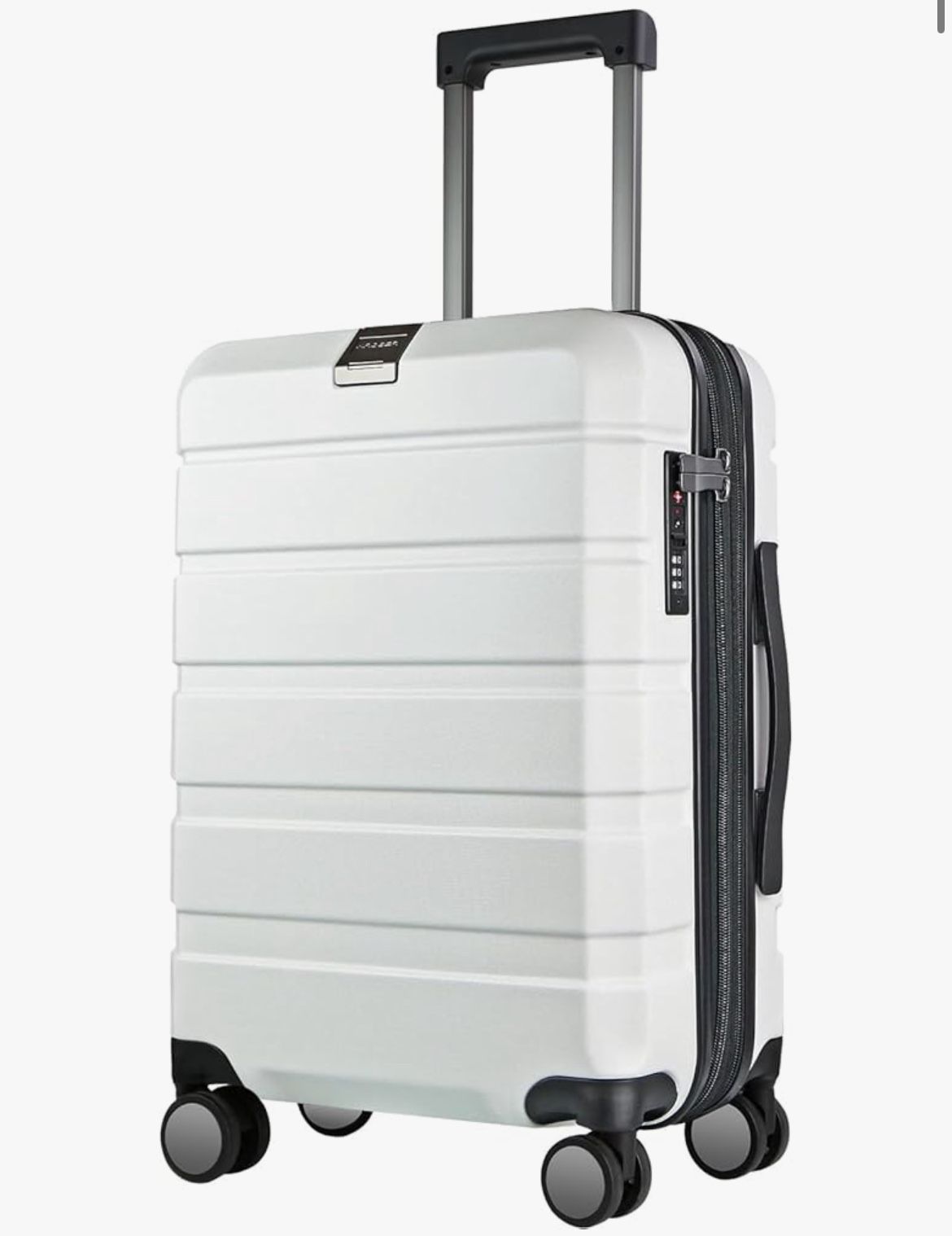 KROSER, Carry-On 20-Inch, White.