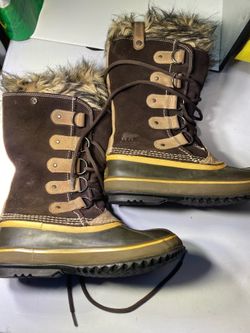 Sorel Womens Joan Of Arctic NL1540-248 Brown Waterproof Winter Snow Boots Size 7