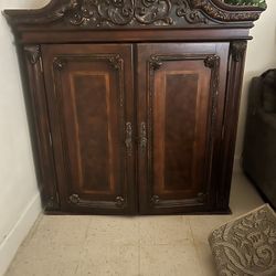 Solid Wood Tv/clothing Armoire