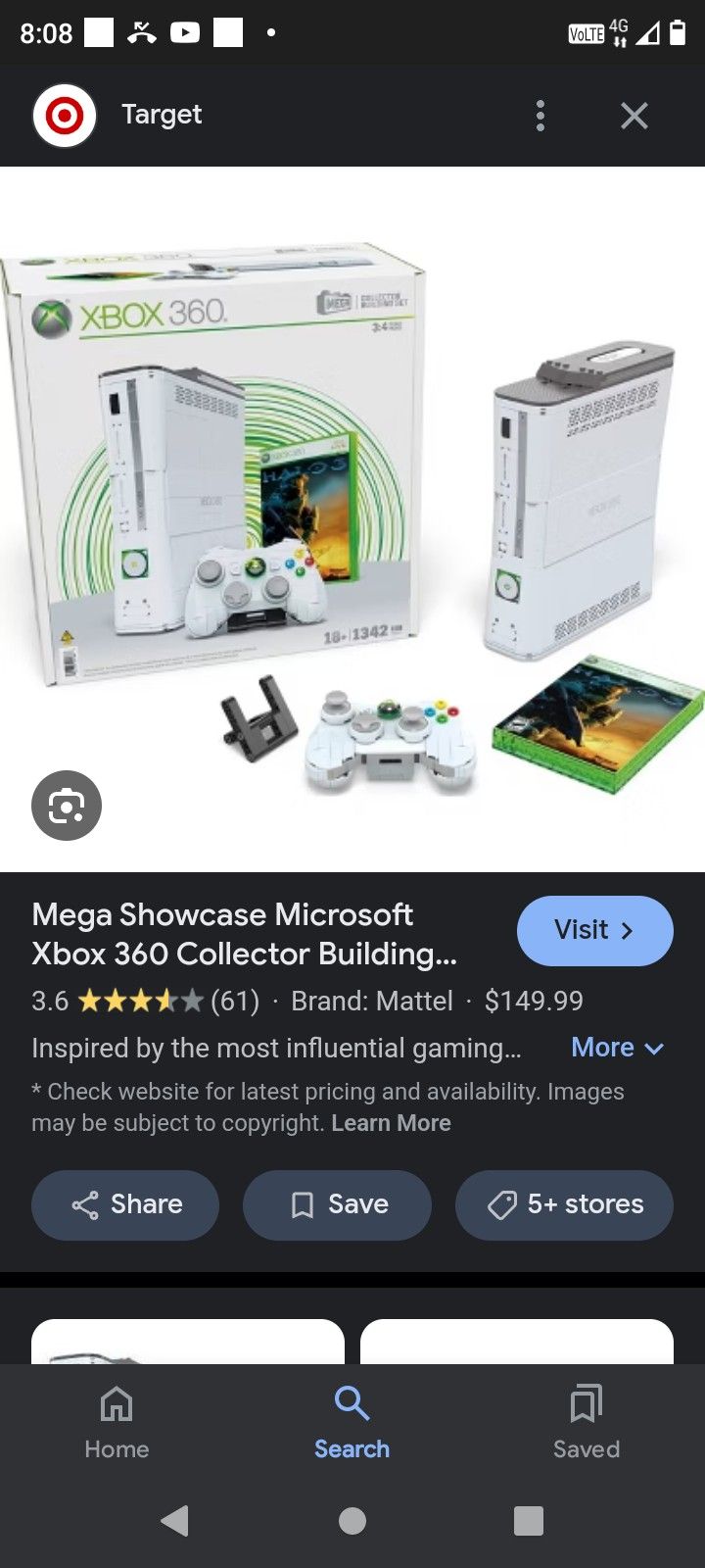 Xbox 360 Halo Edition Lego Collector Building Set