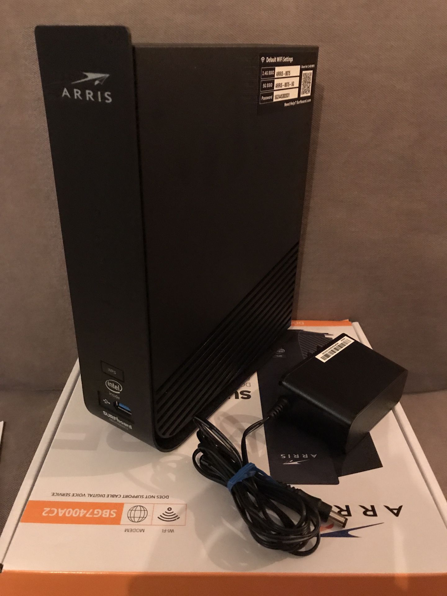 ARRIS SURFboard SBG7400AC2 Cable Modem & Wifi Router- Comcast, Xfinity, Cox