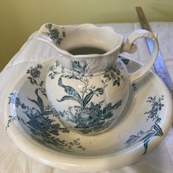 Antique Wash Bowl & Pitcher Set