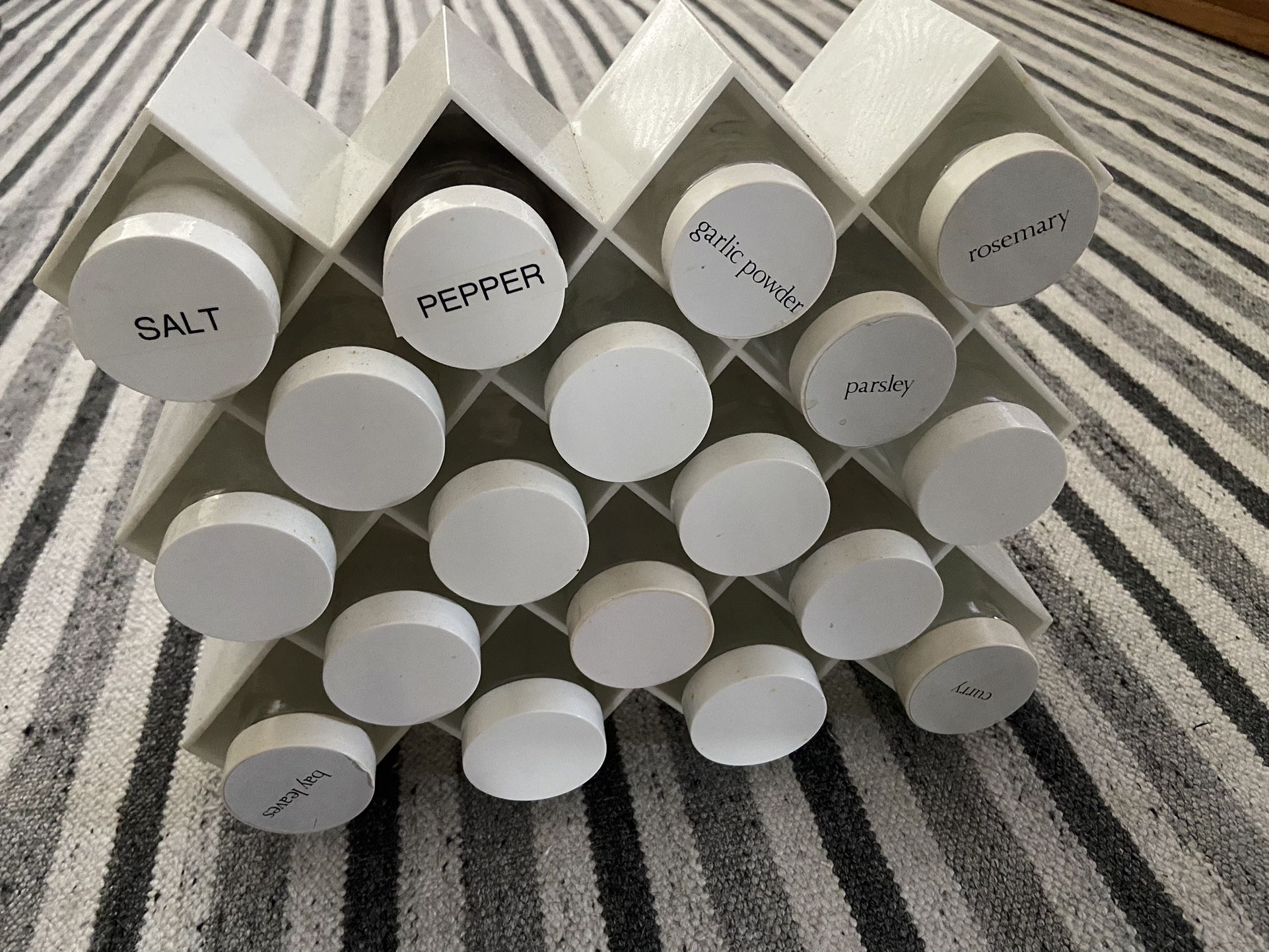 Midcentury Wall-Mounting Acrylic Spice Racks