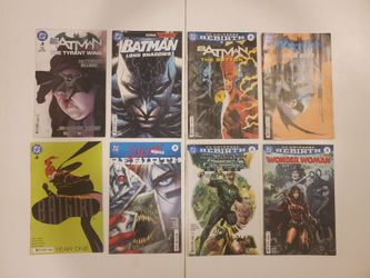 Dc Comic Book Mixed Lot Of 8 Books Bagged And Boarded All Number 1