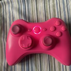 Pink LED Xbox 360 Controller For Sale