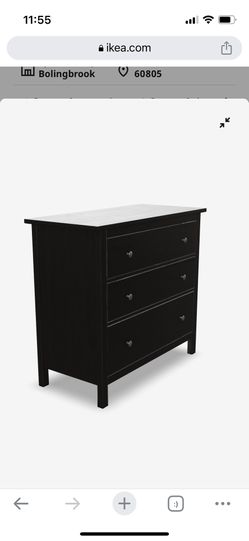 Ikea Hemnes 3-Drawer Chest/Dresser - Black/Brown for Sale in Oak Lawn, IL -  OfferUp
