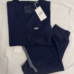Navy Figs Scrub Set