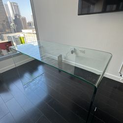 Glass Desk/Console & Coffee Table Set 