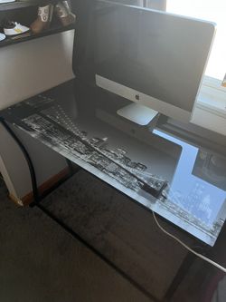 glass desk 
