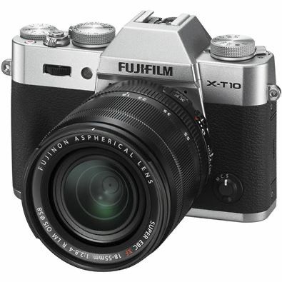 NEW FUJIFILM X-T10 Silver Mirrorless Digital Camera with XC16-50mm OIS II Lens