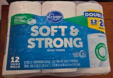 2 left Toilet paper 12 double rolls