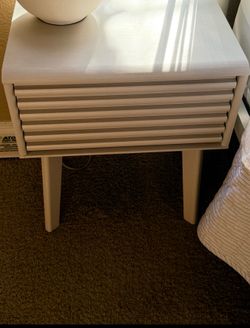 Mid-Century Modern Fluted Nightstand