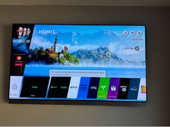 65” LG OLED TV, wall mount and LG Sound Bar
