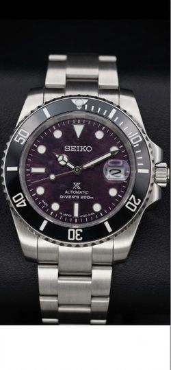 Seiko Mod with Mother of Pearl Automatic Diver's 200m Watch