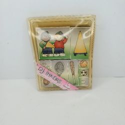 DJ Inkers  - Foam Rubber Stamp Set of - Sports - football baseball tennis more