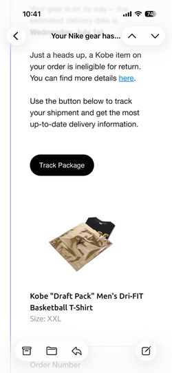 Kobe draft pack T-shirt XXL