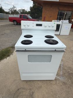 White Electric Coil Range Stove Oven