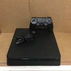 Sony PlayStation 4 PS4 Slim 1TB Black CUH-2215B With Controller And Power Cord 