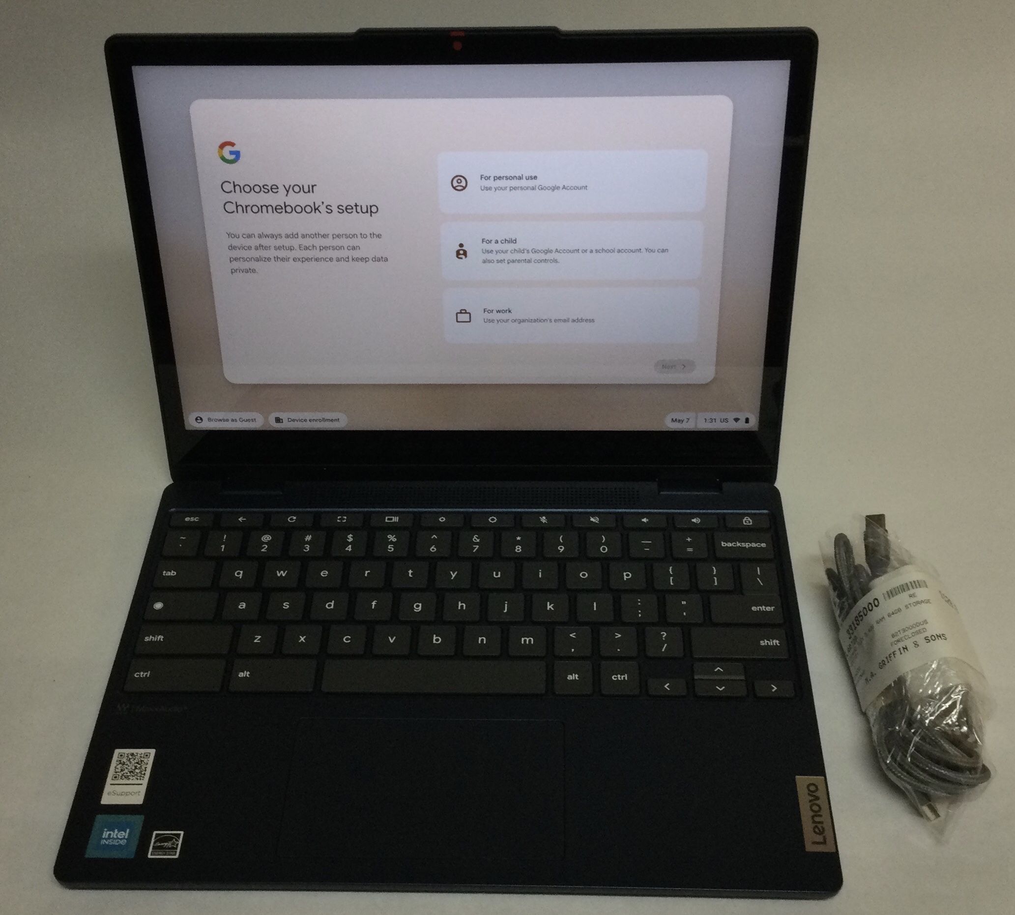 Lenovo Chromebook Idea pad Flex 3 4gb Ram 64gb Storage Includes Type C Charger