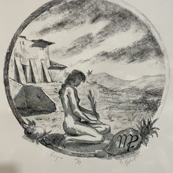 Landscape Artwork Framed Woman