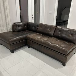 Nice Leather Sectional 