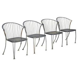Carolina Forge Wrought-iron Mid Century Chairs X 4 