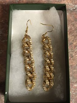 chain link earrings gold earrings