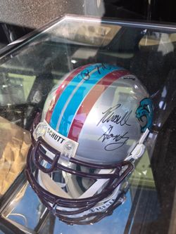 Football helmet with  display