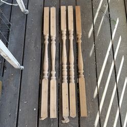 5 New Wood Spindles $20 for all