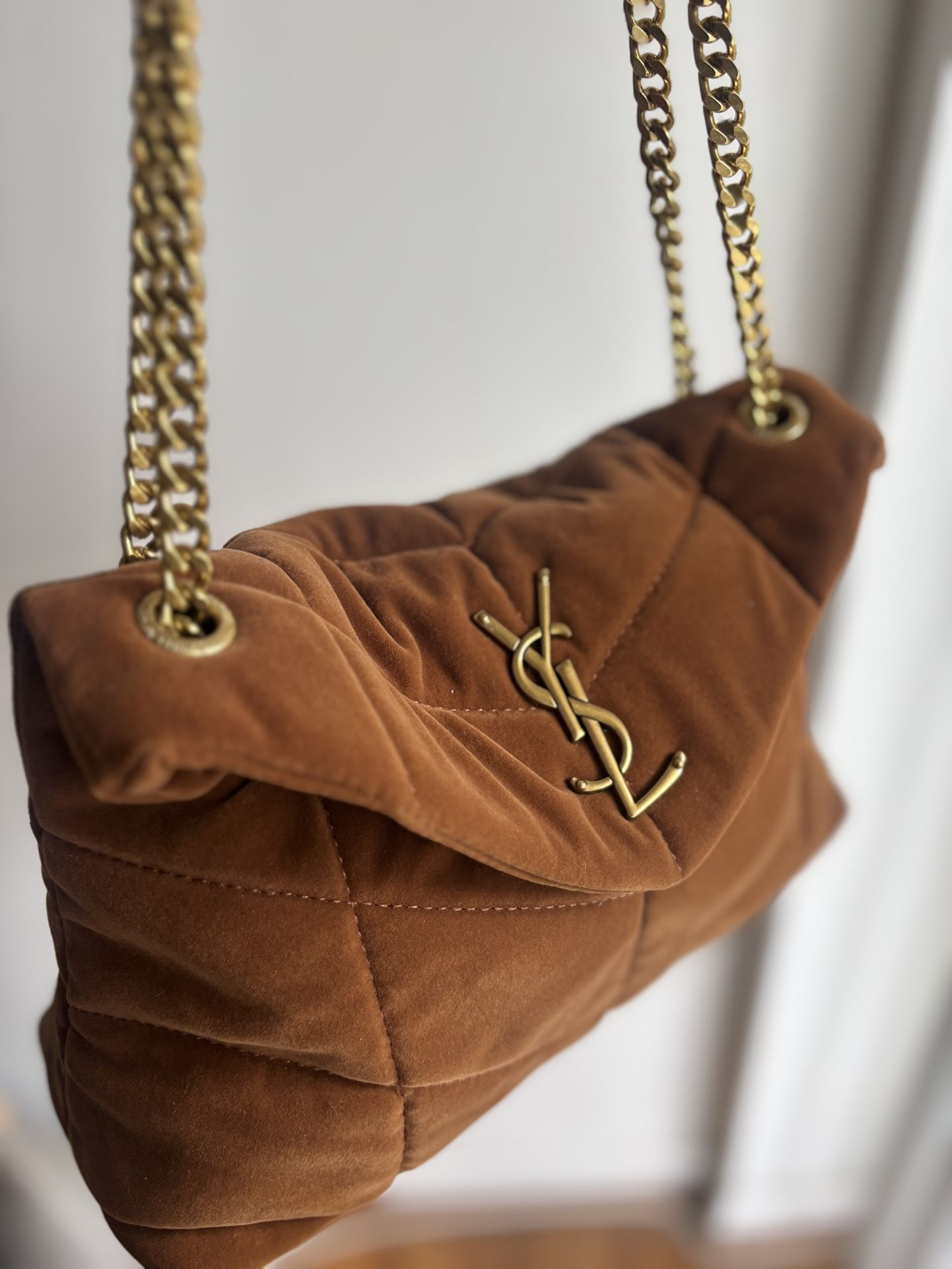 YSL Brown Suede Bag