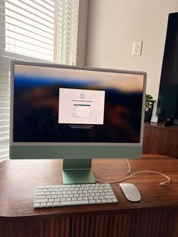 Apple iMac 24” M1 (2021) – Green – Excellent Condition – Original Box + Accessories