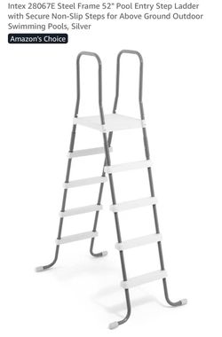 Intex 52" Steel Frame Above Ground Pool Ladder