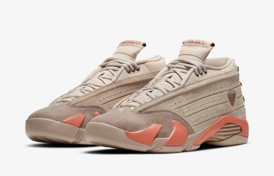 Air Jordan 14 Retro Low SP x Clot Terracotta In Hand