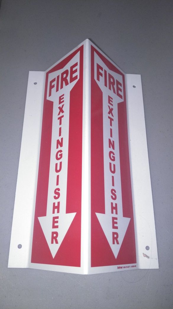 Fire extinguisher sign