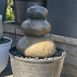 36” Custom Mexican Beach Pebble Cairn Water Fountain ⛲️