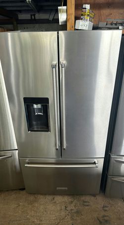 KitchenAid 3-Door Refrigerator (French Door Fridge) Stainless Steel - Adjustable Shelving, LED Lighting