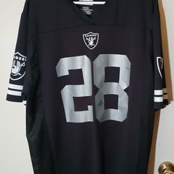 NFL Team Apparel Las Vegas Raiders #28 Josh Jacobs Black Jersey Mens XL