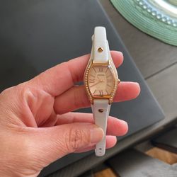 White Fossil Watch Small Wrist  Reloj Blanco 