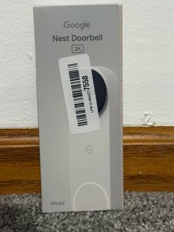 Google Wired 2K *(3rd Gen) Nest Doorbell (wired) - Snow White New Sealed