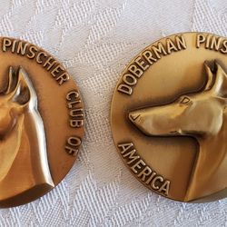 Doberman Pinscher Club of America Medallions Dog Show Judges Read Below